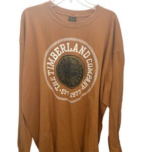 Timberland‎ Men's 3XL Brown Vintage Graphic Long Sleeve T-Shirt